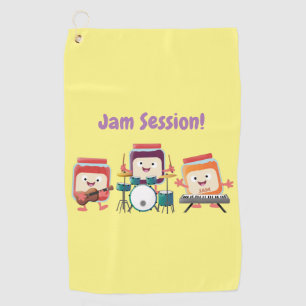 Serviette De Golf Cute confiture session dessin animé musicien humou
