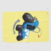 Serviette De Golf Cute dune buggy off road vehicle cartoon  (Horizontal)