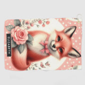 Serviette De Golf Cute Floral Baby Fox (Horizontal)