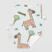 Serviette De Golf Cute Giraffe Motif sans couture (En situation)