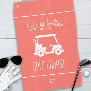 Serviette De Golf Cute Golf Panier Golf Golf Golf Parcours Citation