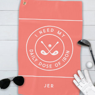 Serviette De Golf Cute Golfer Humour Golf Iron Sports Équipements Co