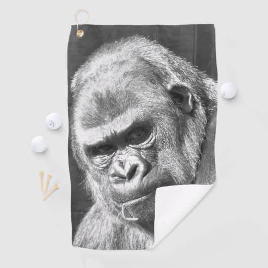 SERVIETTE DE GOLF CUTE GORILLA (En situation)