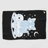 Serviette De Golf Cute Halloween Kitten Chat Gothique Esthétique Ess (Horizontal)