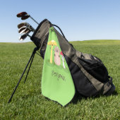 Serviette De Golf Cute kawaii champignon champignon toadstool (Vert)