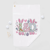 Serviette De Golf Cute L&D Labor and Delivery Nurse Easter Bunny Egg (En situation)