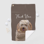 Serviette De Golf Cute Labradoodle Chien Personnalisé (En situation)