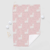 Serviette De Golf Cute llama seamless (En situation)