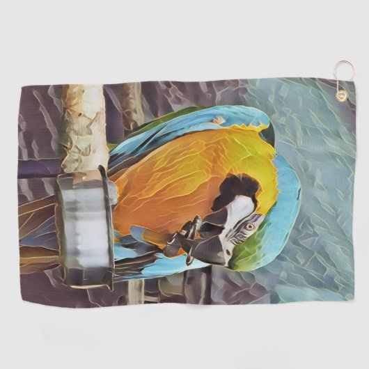 SERVIETTE DE GOLF CUTE MACAW (Horizontal)