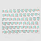 Serviette De Golf Cute Motif de chats Floral (Horizontal)