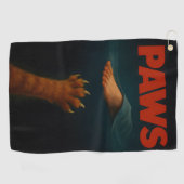 Serviette De Golf Cute Orange Tabby vs Human Foot  (Horizontal)