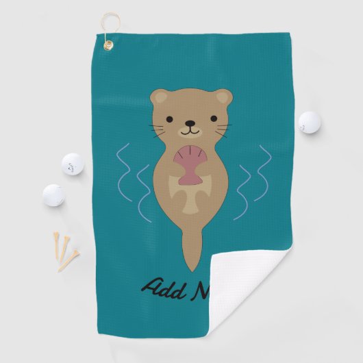 Serviette De Golf Cute Otter (En situation)