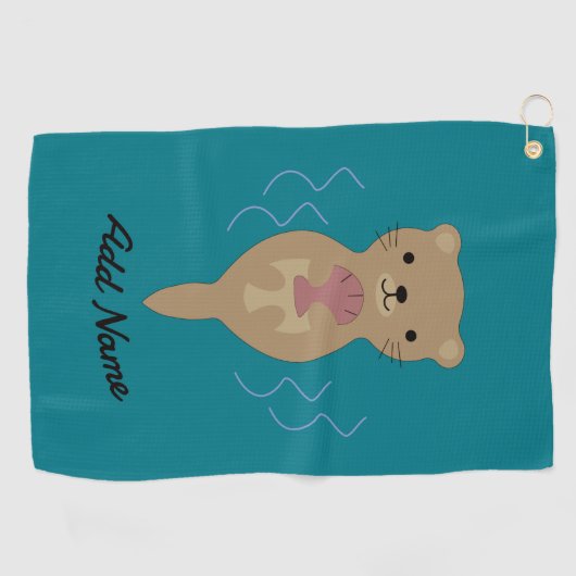 Serviette De Golf Cute Otter (Horizontal)