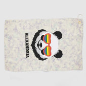Serviette De Golf Cute Ours Panda | Arc en ciel | LGBTQ (Horizontal)