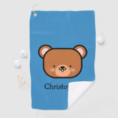 Serviette De Golf Cute Ours Teddy Personnalisé (En situation)