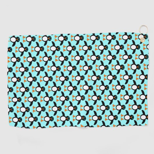 Serviette De Golf Cute Penguin (Horizontal)