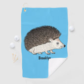 Serviette De Golf Cute prickly hedgehog cartoon (En situation)