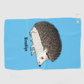 Serviette De Golf Cute prickly hedgehog cartoon (Horizontal)
