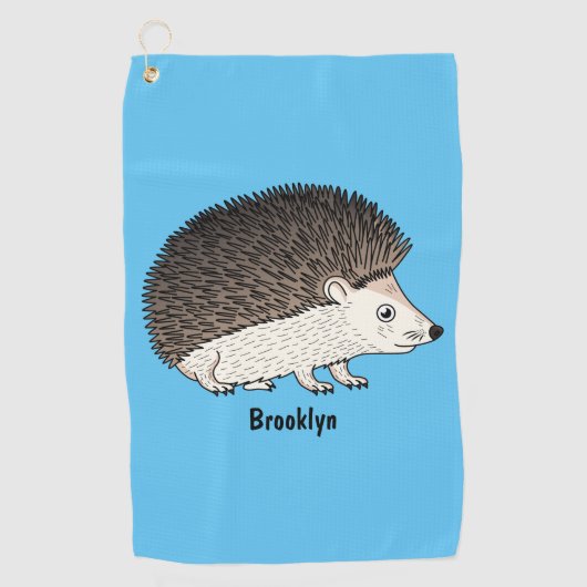 Serviette De Golf Cute prickly hedgehog cartoon (Devant)