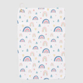 Serviette De Golf Cute Rainbows & Hearts Motif (Devant)