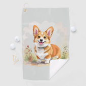 Serviette De Golf Cute Red Pembroke Welsh Corgi Dog (En situation)