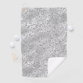 Serviette De Golf Cute Silver Cheetah Leopard Motif d'impression (En situation)