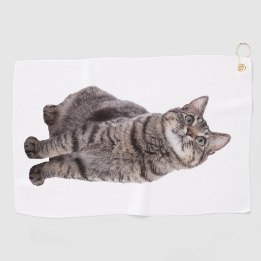 Serviette De Golf Cute tabby Chat (Horizontal)