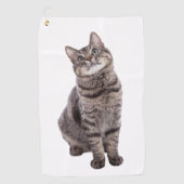 Serviette De Golf Cute tabby Chat (Devant)