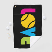 Serviette De Golf Cute Tennis LOVE - (En situation)