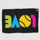 Serviette De Golf Cute Tennis LOVE - (Horizontal)