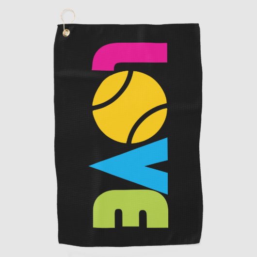 Serviette De Golf Cute Tennis LOVE - (Devant)