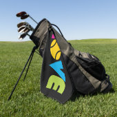 Serviette De Golf Cute Tennis LOVE - (Vert)