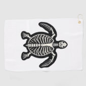 Serviette De Golf Cute Tortue Halloween Squelette Tortue Fossiles Ar (Horizontal)
