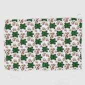 Serviette De Golf Cute Turtle and Floral Seamless Pattern  (Horizontal)