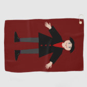 Serviette De Golf Cute Vampire Halloween (Horizontal)