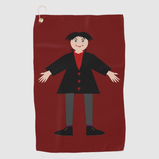 Serviette De Golf Cute Vampire Halloween (Devant)