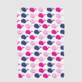 Serviette De Golf Cute Whales, Pattern of Whales, Sea Animals (Devant)
