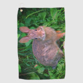 Serviette De Golf Cute Wild Brown Rabbit Faune (Devant)