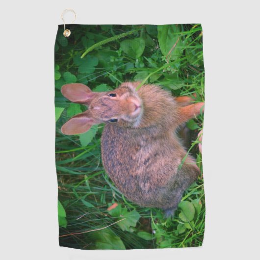 Serviette De Golf Cute Wild Brown Rabbit Faune (Devant)