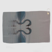 Serviette De Golf Cygnes sur le lac (Horizontal)