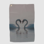Serviette De Golf Cygnes sur le lac (Devant)