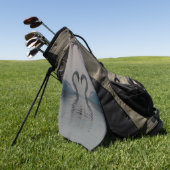 Serviette De Golf Cygnes sur le lac (Vert)