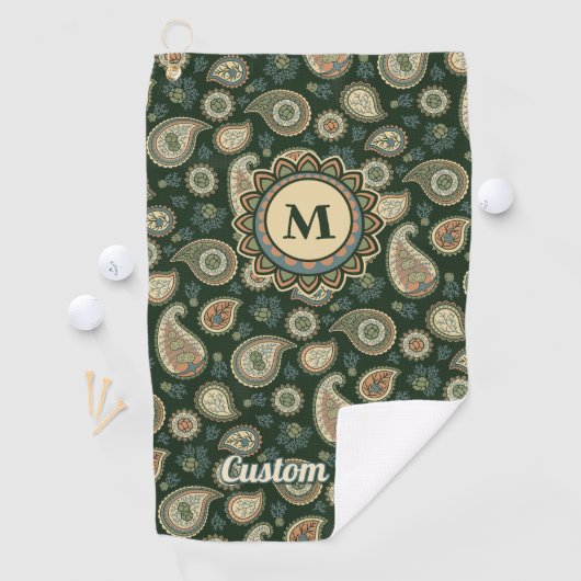 Serviette de golf Cypress Paisley Motif (En situation)