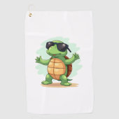 Serviette De Golf Dabbing Sea Turtle Amoureux des animaux Sauvez Les (Devant)