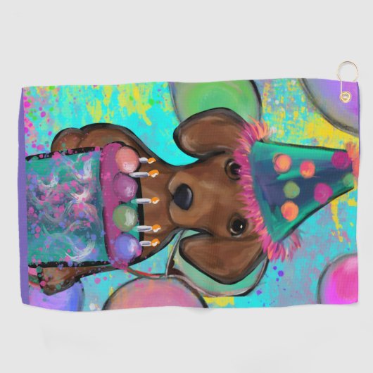 Serviette De Golf Dachshund (Horizontal)