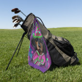Serviette De Golf Dachshund (Vert)