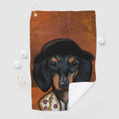 SERVIETTE DE GOLF DACHSHUND        (En situation)