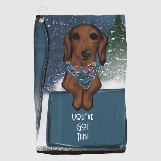 SERVIETTE DE GOLF DACHSHUND (Devant)