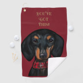 SERVIETTE DE GOLF DACHSHUND        (En situation)