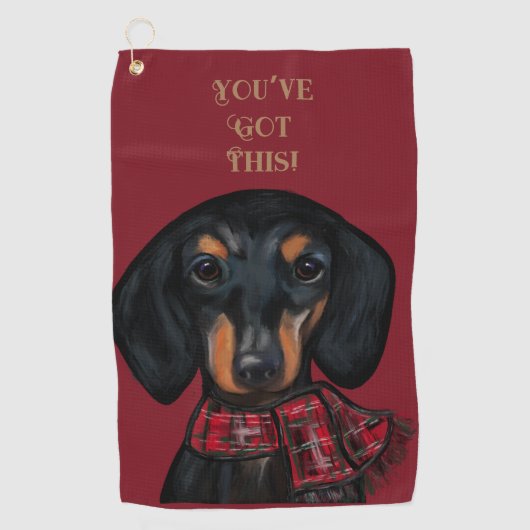 SERVIETTE DE GOLF DACHSHUND        (Devant)